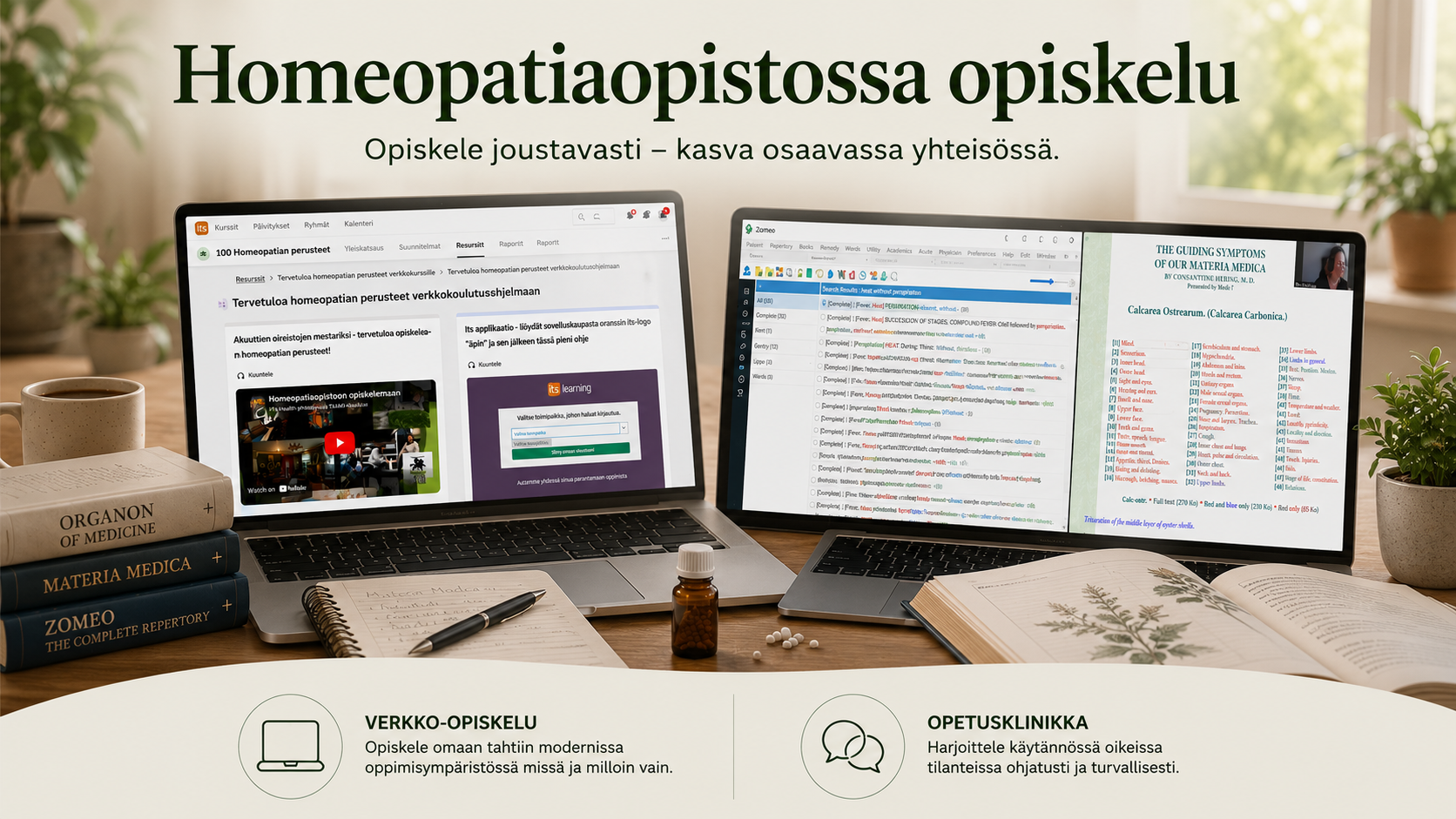 Homeopatiaopistossa opiskelu, opetusohjelmat
