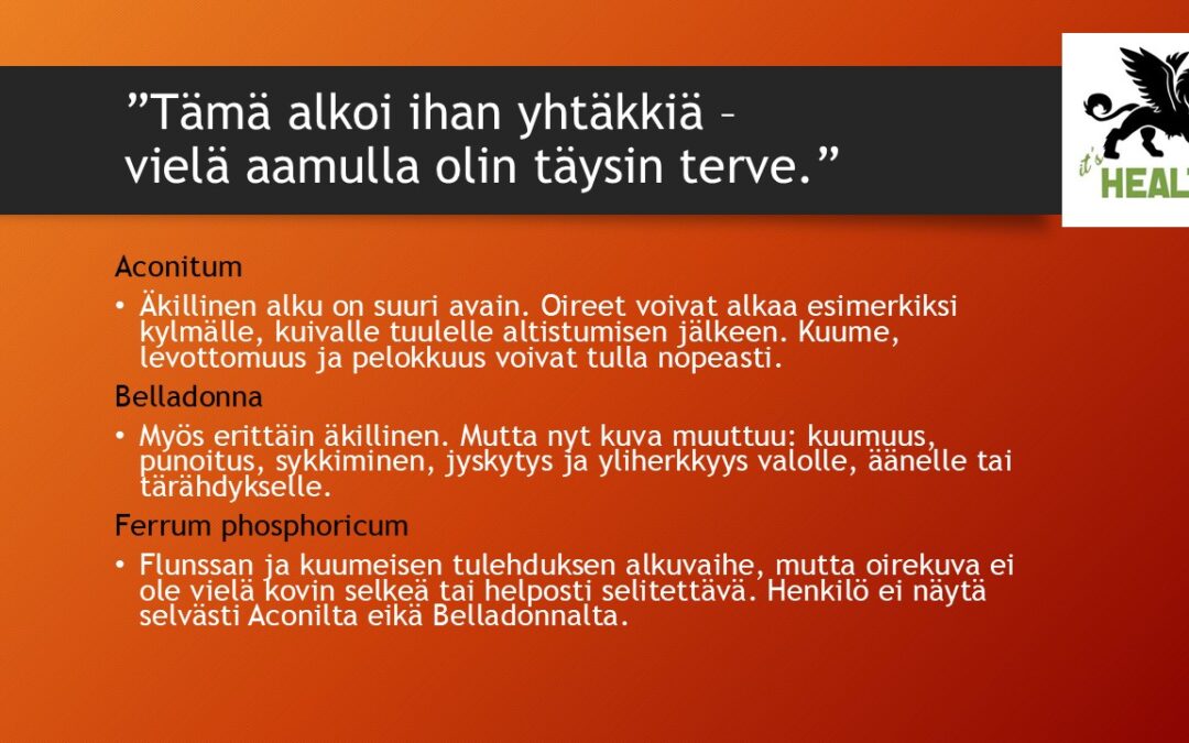 Homeopatiaopiston syksyn maksuttomat kotiapteekkikurssit zoom webinaarit